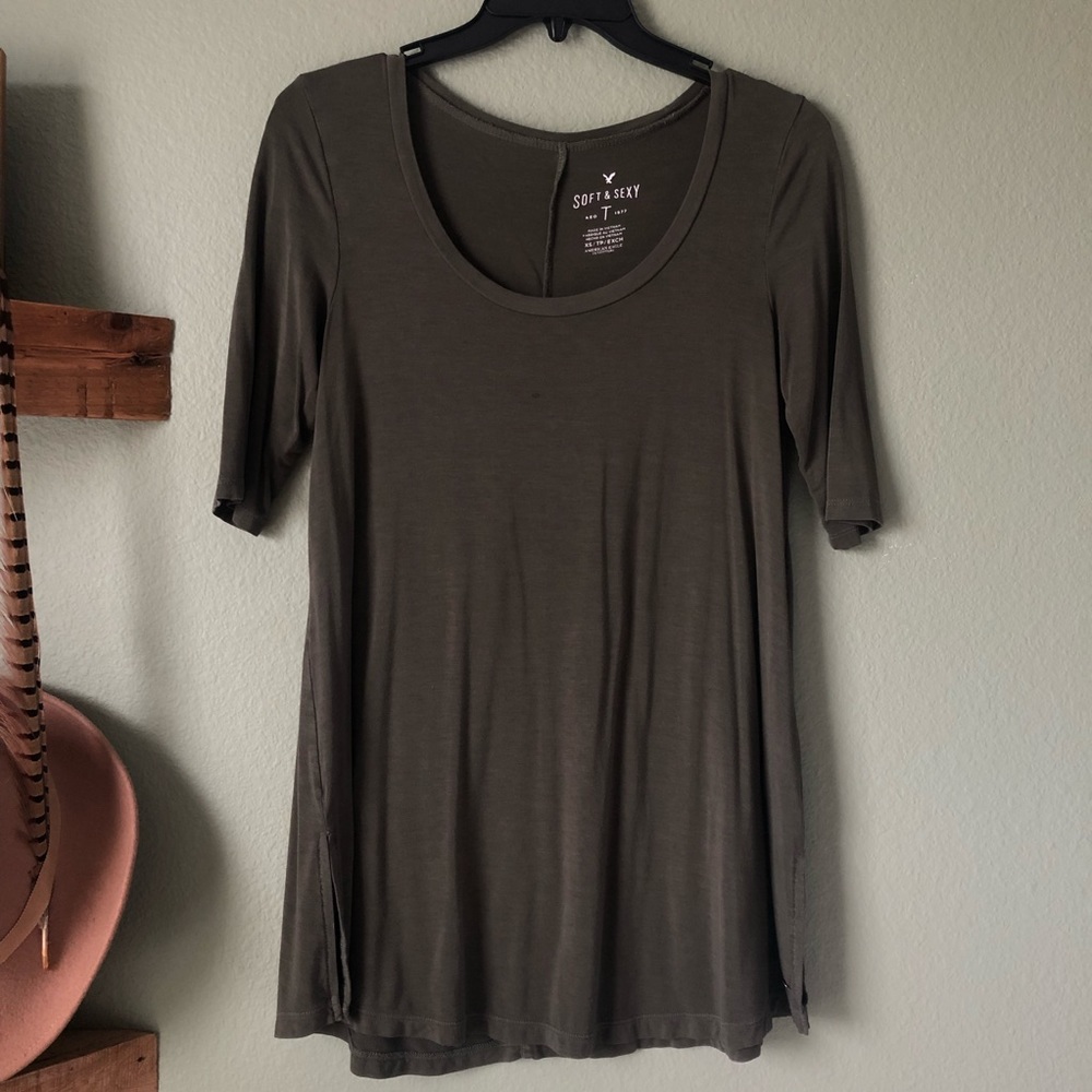 American Eagle Army Green Soft Tunic